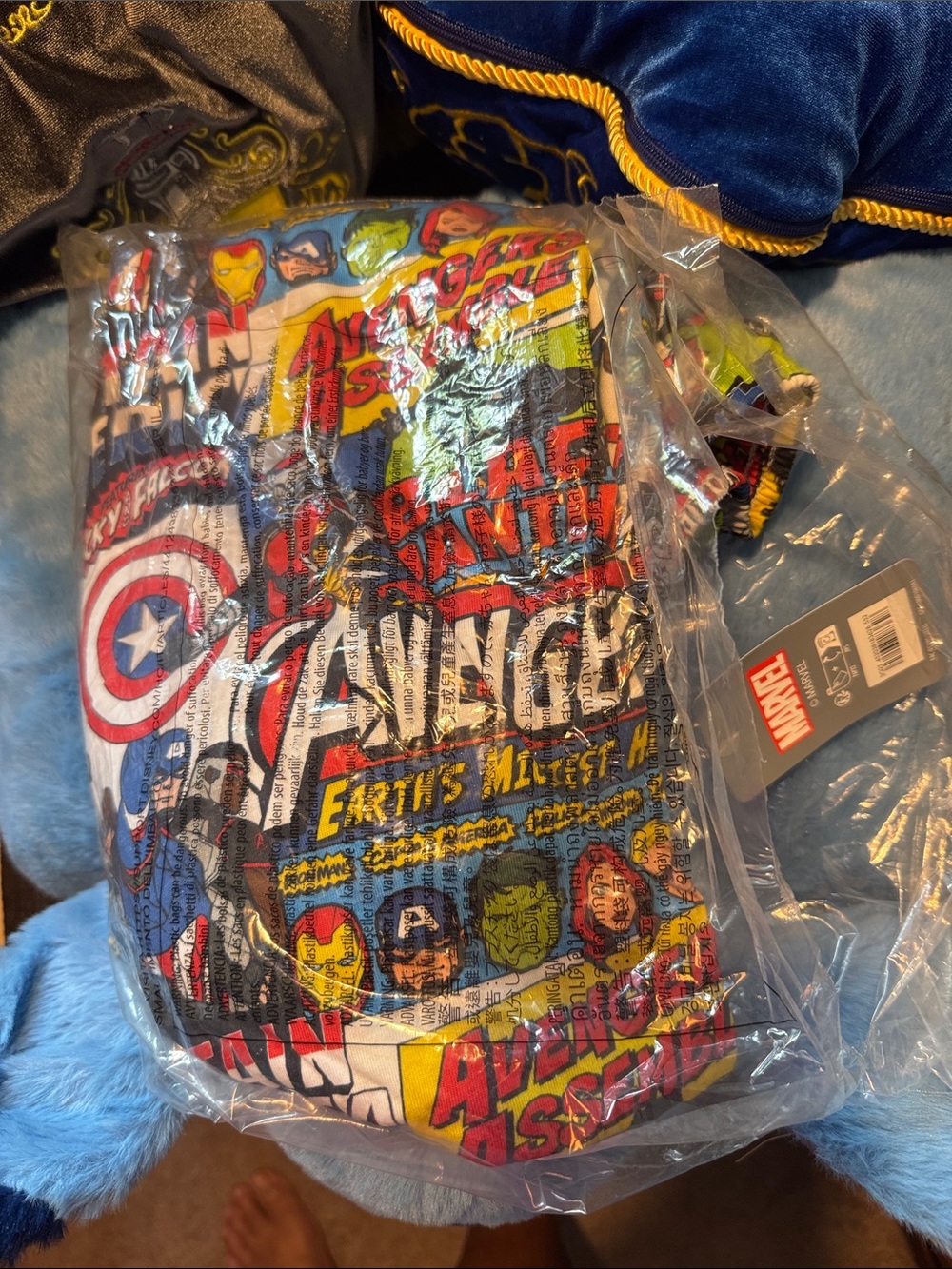 Marvel Comic Collage lounge pants— Red, Blue, Yellow NWT 3xl